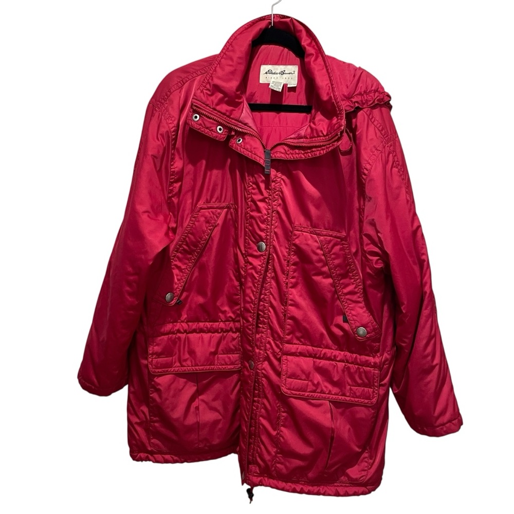 Eddie Bauer Vintage Thinsulate Jacket Coat Parka Red Women’s Size Large